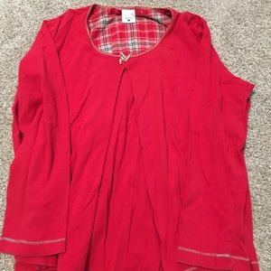 Maternity Red pj top for nursing